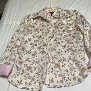 Chaps Pastel Floral Blouse